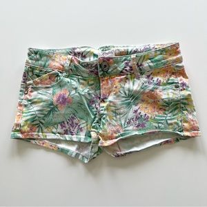 Candie’s Multicolor Tropical Floral Jean Shorts, Size 3